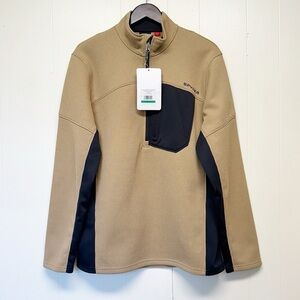 NWT SPYDER Bandit Half-Zip Pullover Performance Jacket Tannin Men's Large